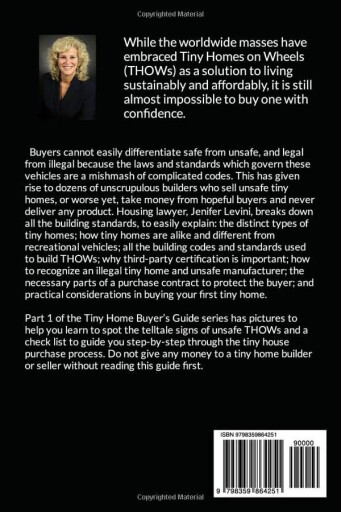 Cover of Tiny Home Buyer's Guide with a modern tiny home illustration.